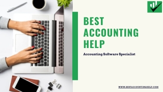 Best Accounting Help - QuickBooks Software Specialist